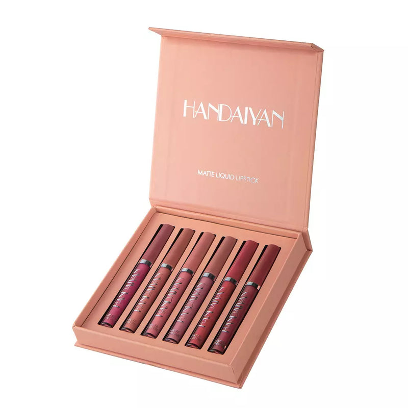 Kit 6 labiales Beauty Lip Handaiyan - Duración 16h